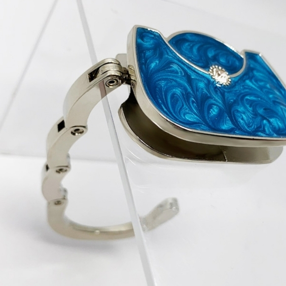 Green and Silver Bag Hook, Keeps your purse/bag off the floor, New In Box - Picture 2 of 8